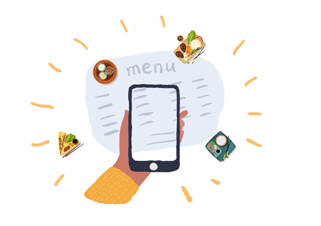 Browsing food on your phone
